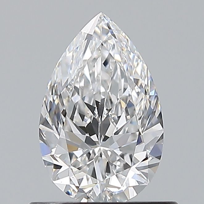 0.7-carat pear diamond with D color, null cut, and VS2 clarity.