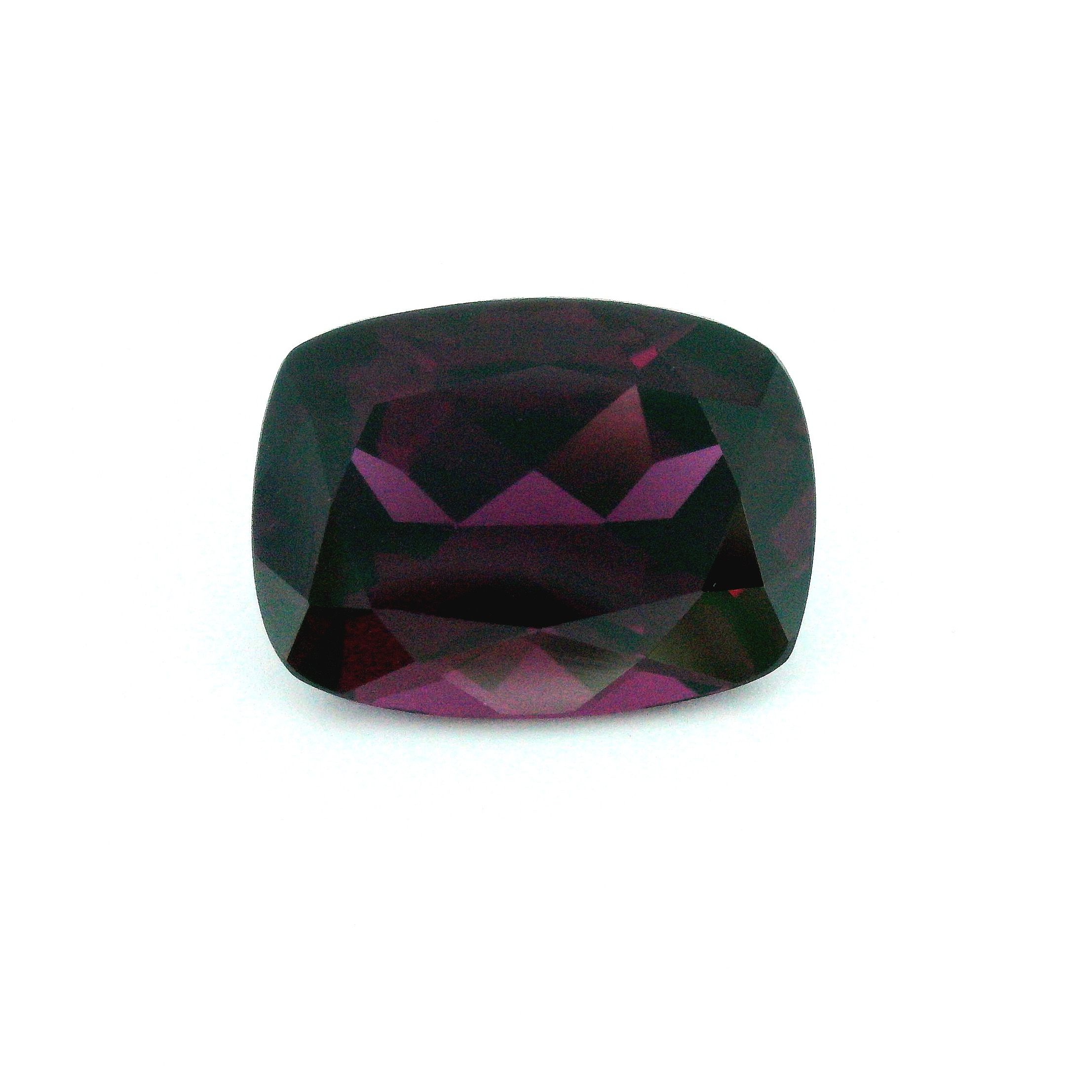 Granat 6,14 ct, purpurowy, szlif cushion
