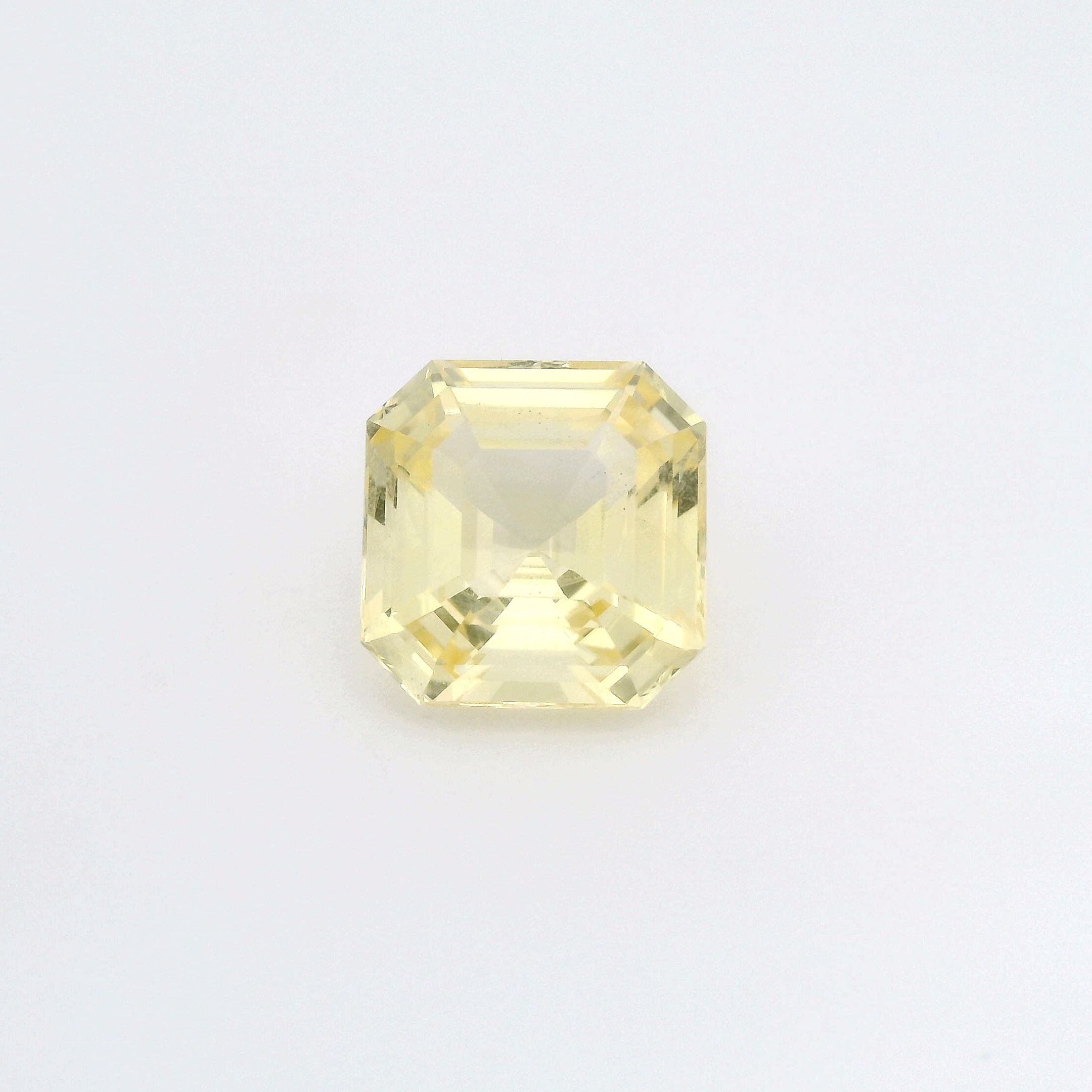 Szafir 8,64 ct, żółty, szlif ośmiokątny