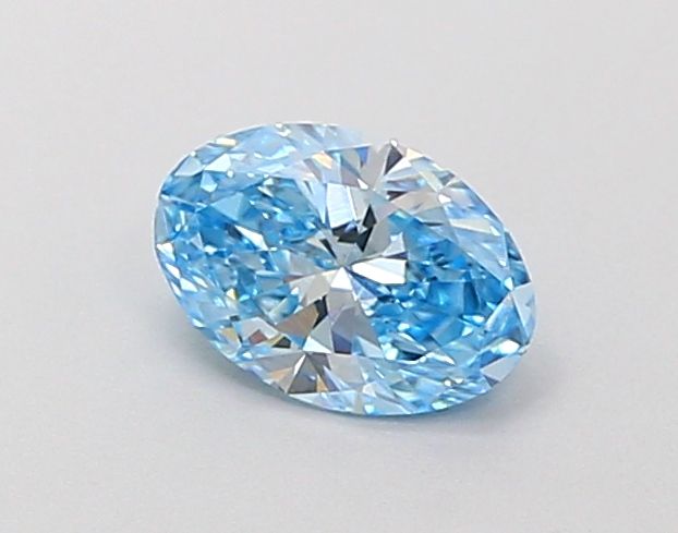 0.52 CT Fancy Vivid Blue OVAL