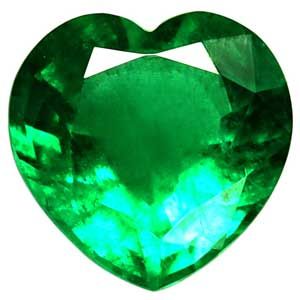 Szmaragd 1,49 ct, zielony, szlif serce