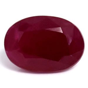 Rubin 1,31 ct, czerwony, szlif owalny