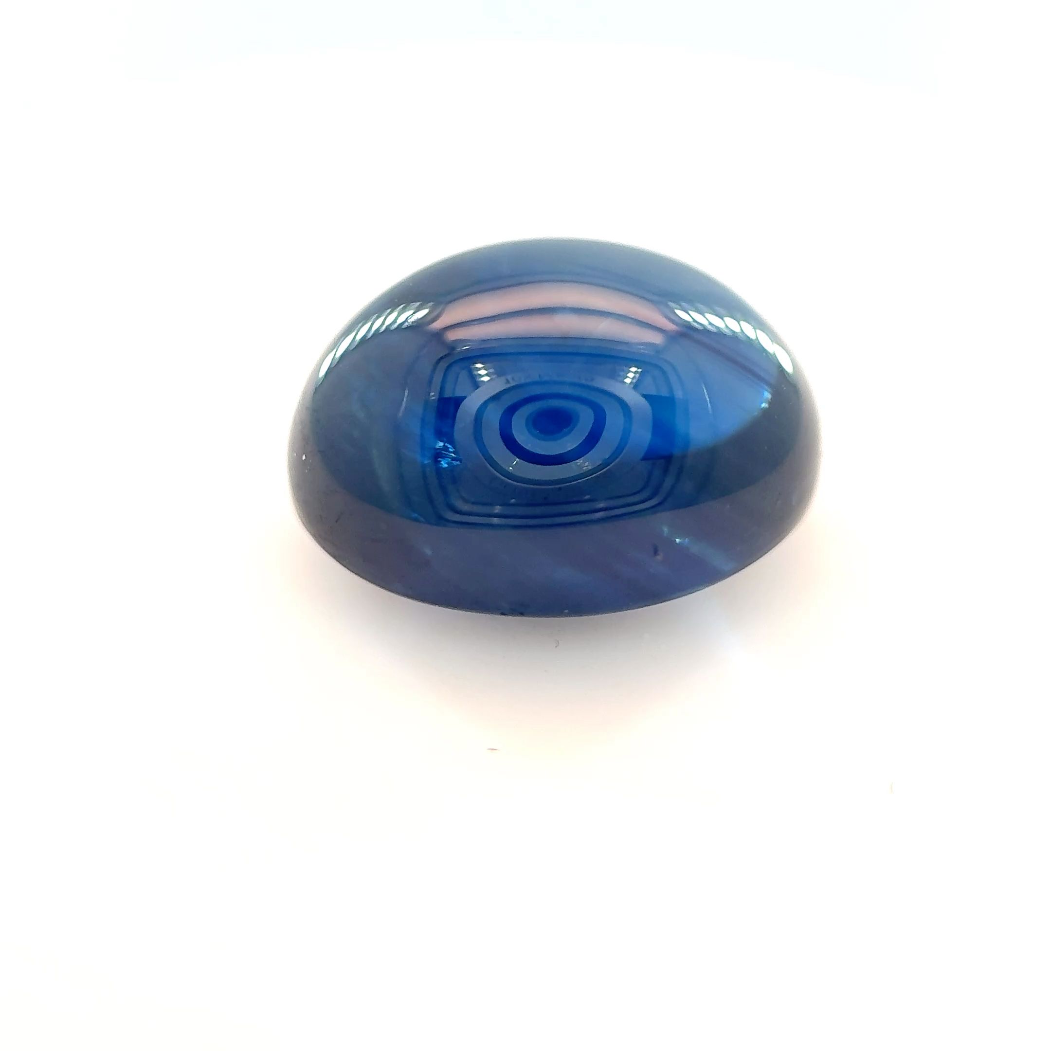 Szafir 5,33 ct, niebieski, kaboszon