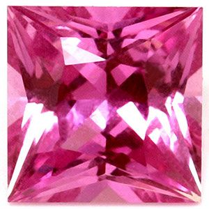 Szafir 1,16 ct, różowy, szlif kwadratowy
