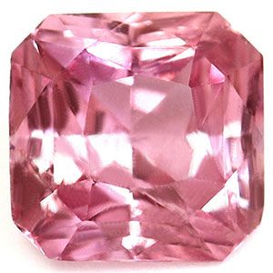 Szafir 1,02 ct, różowy, szlif szmaragdowy