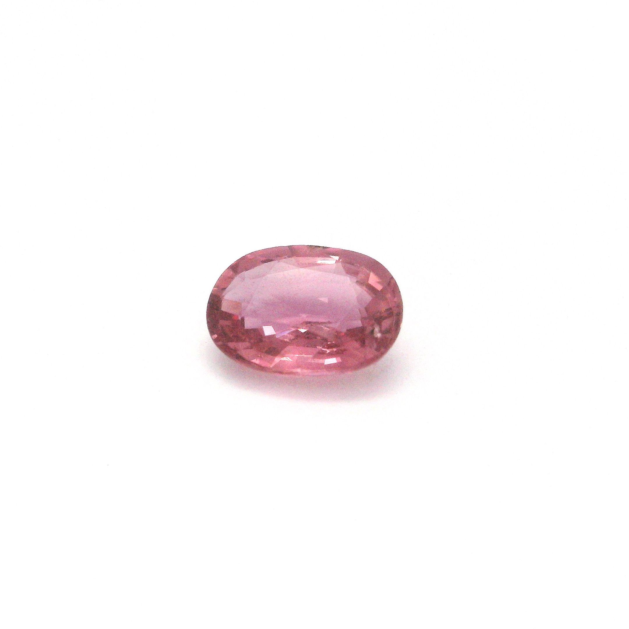 Szafir 1,52 ct, różowy, szlif owalny