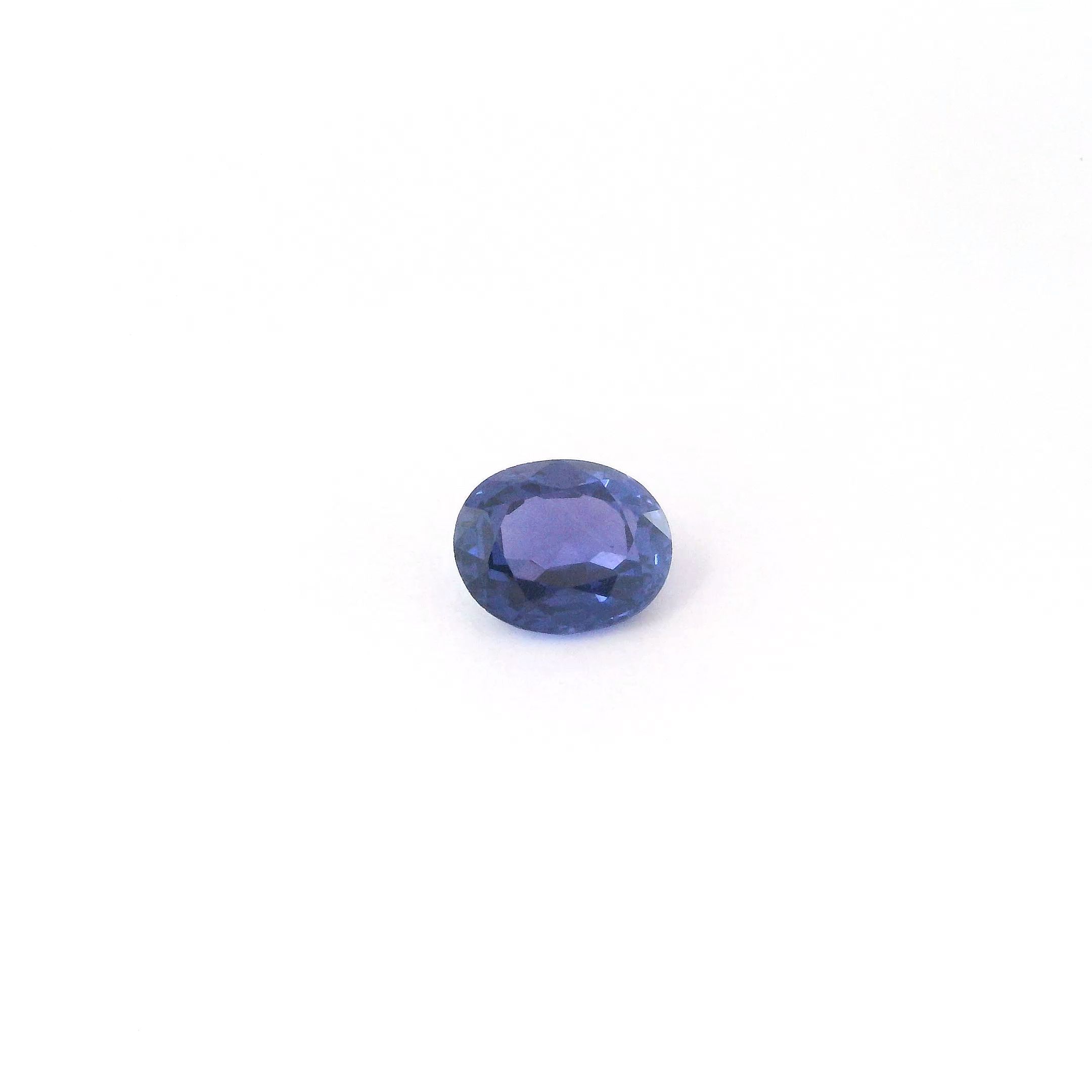 SAPPHIRE Oval 0.93ct BLUE SI FACETED