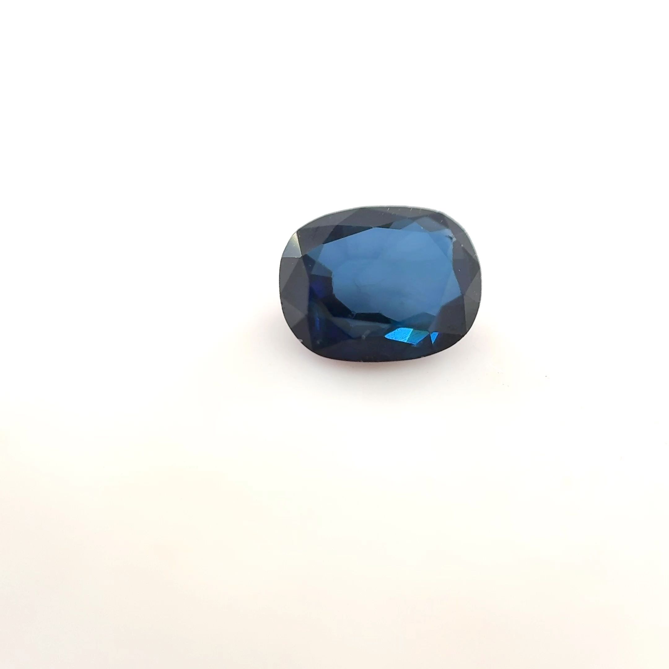 Szafir 1,11 ct, niebieski, szlif cushion
