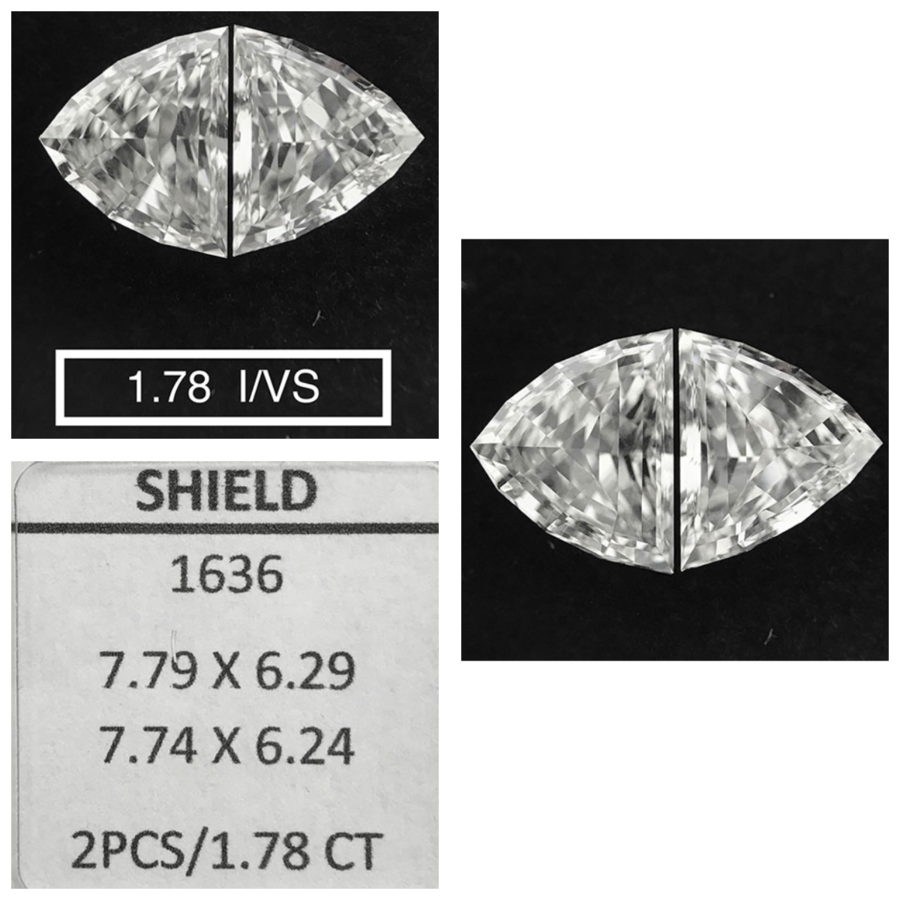 Prírodný diamant štít, VS1,...