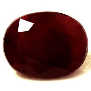 Rubin 2,66 ct, czerwony, szlif owalny