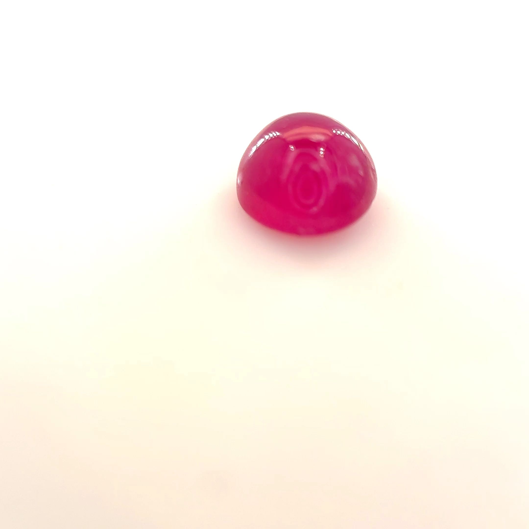 Rubin 1,19 ct, czerwony, kaboszon
