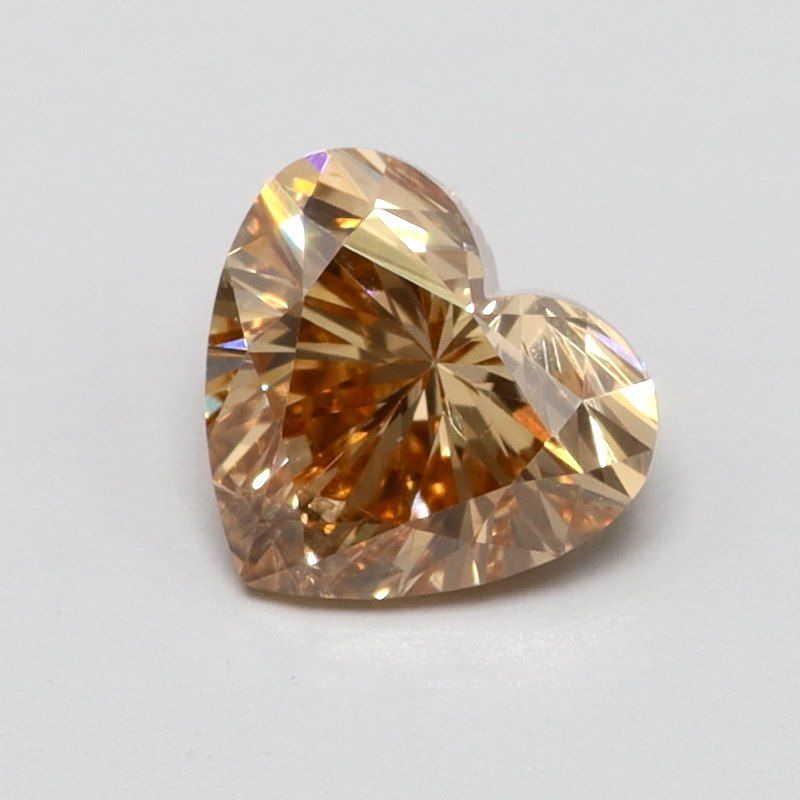 0.4 CT Fancy Vivid Brownish Yellow HEART