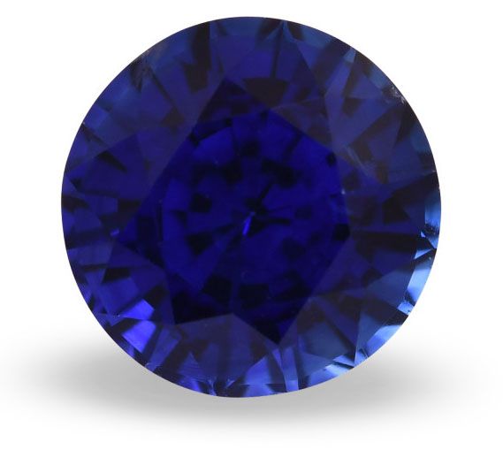 Szafir 1,46 ct, niebieski, szlif okrągły
