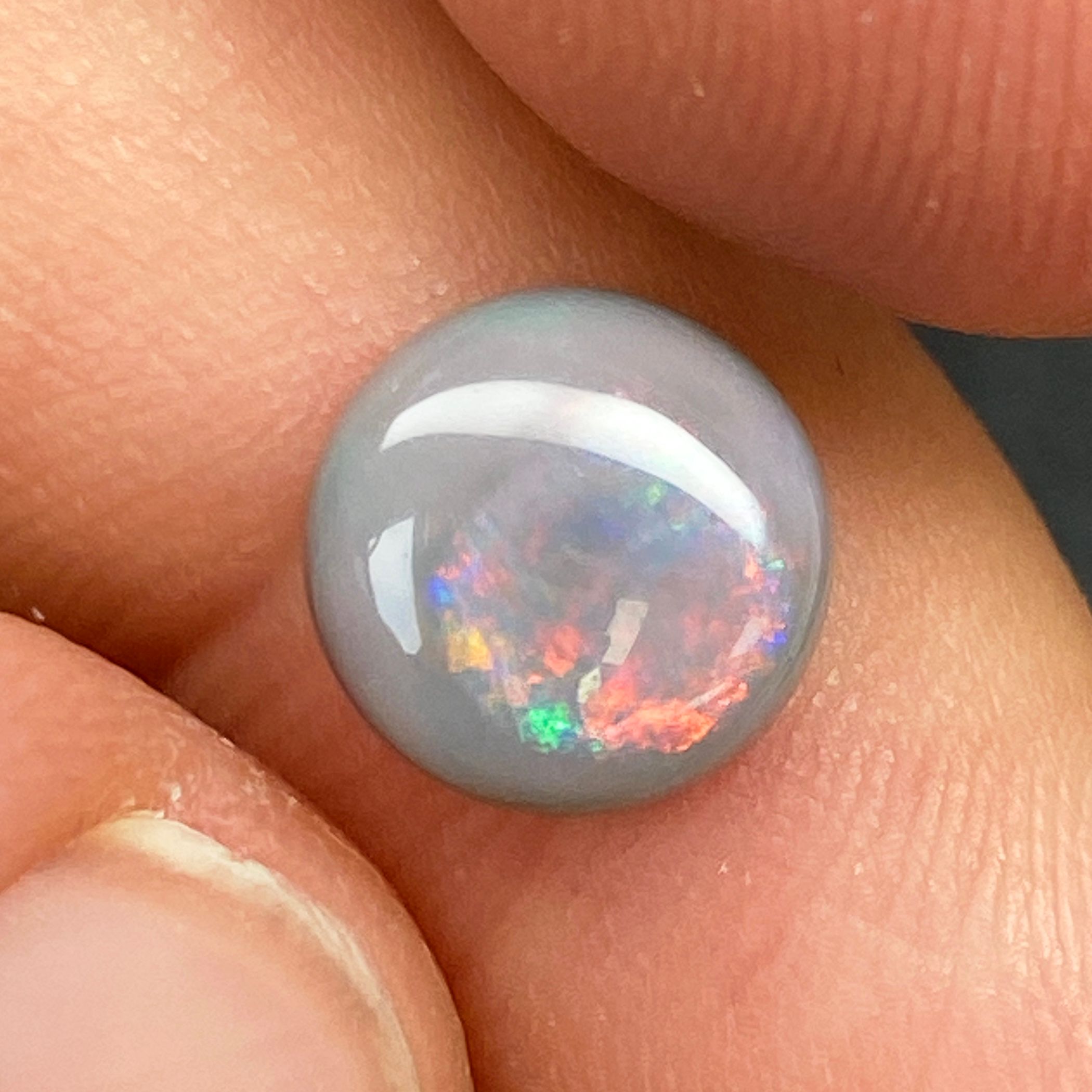 OPAL FACETED 2.2ct BLACK Semi-Black EC AUSTRALIA NONE