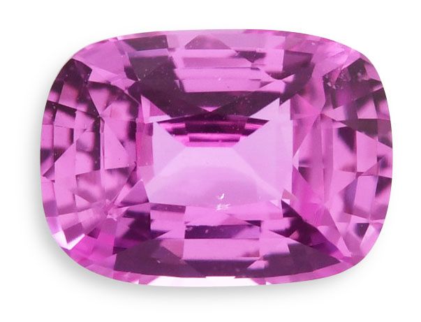Szafir 1,07 ct, różowy, szlif cushion