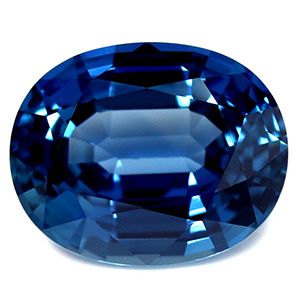 SAPPHIRE FACETED 4.76ct BLUE Intense Blue EC THAILAND NONE