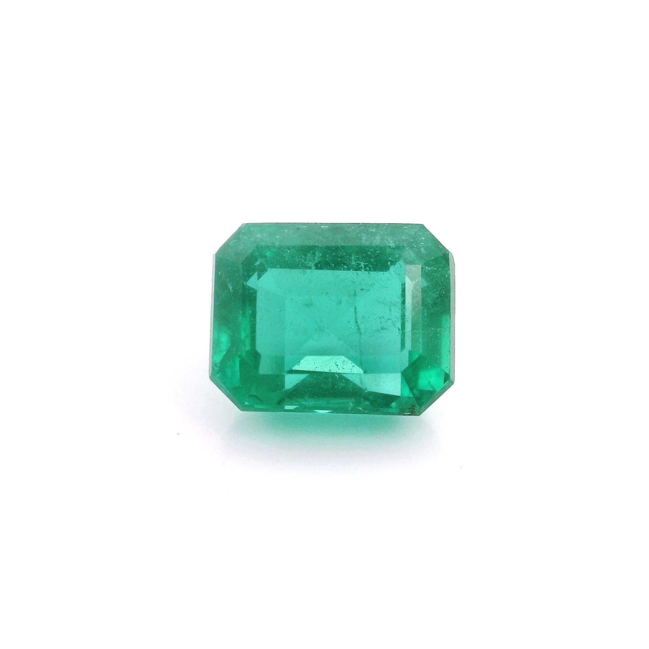 Szmaragd 3,09 ct, zielony, szlif ośmiokątny