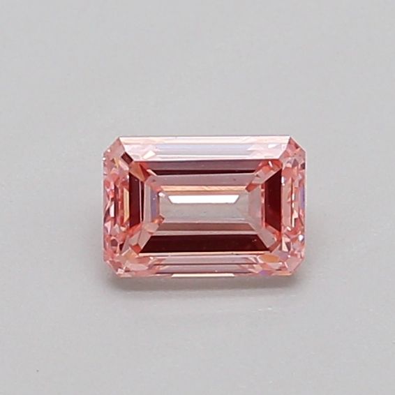 0.38 CT Fancy Light Orangey Pink EMERALD