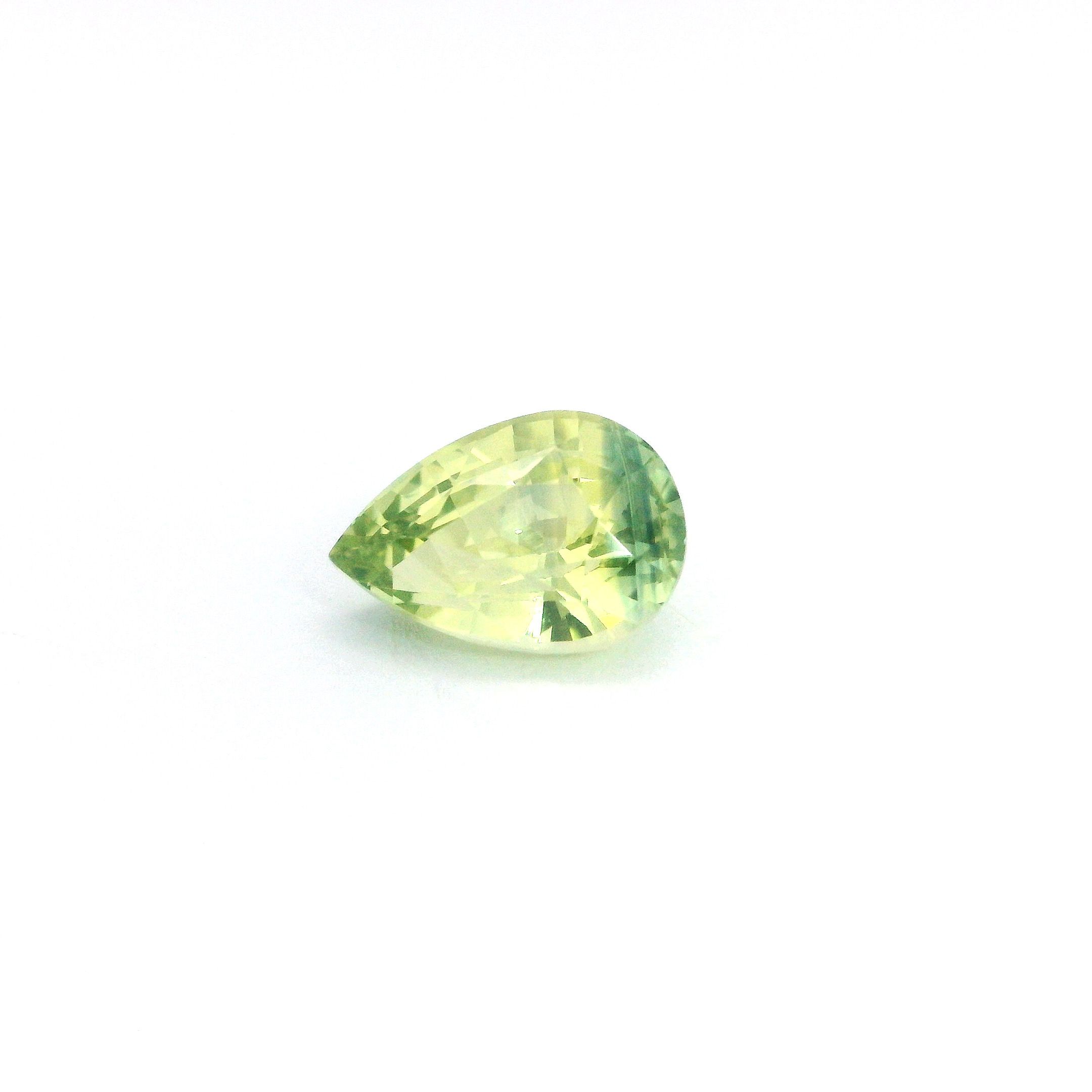 Szafir 1,53 ct, żółty, szlif gruszka