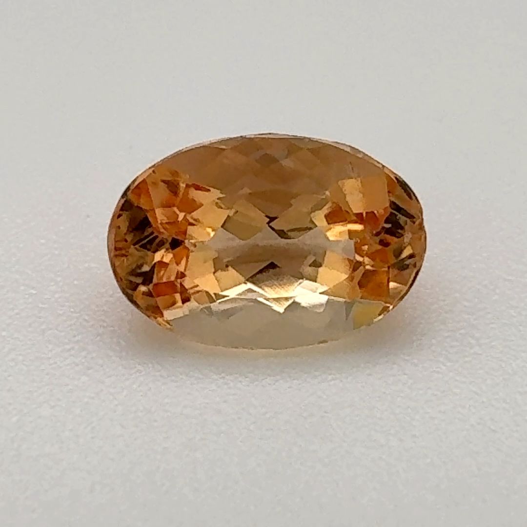 TOPAZ FACETED 1.705ct YELLOW Deep Orangey Yellow EC BRAZIL NONE