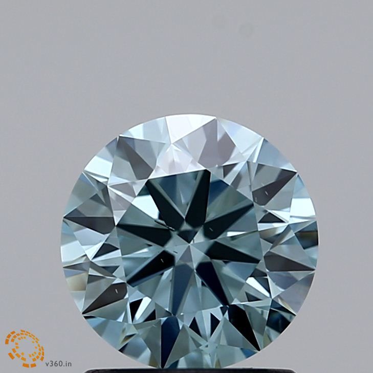 1.14 CT Fancy Greenish Blue ROUND