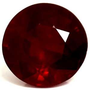 Rubin 1,38 ct, czerwony, szlif okrągły