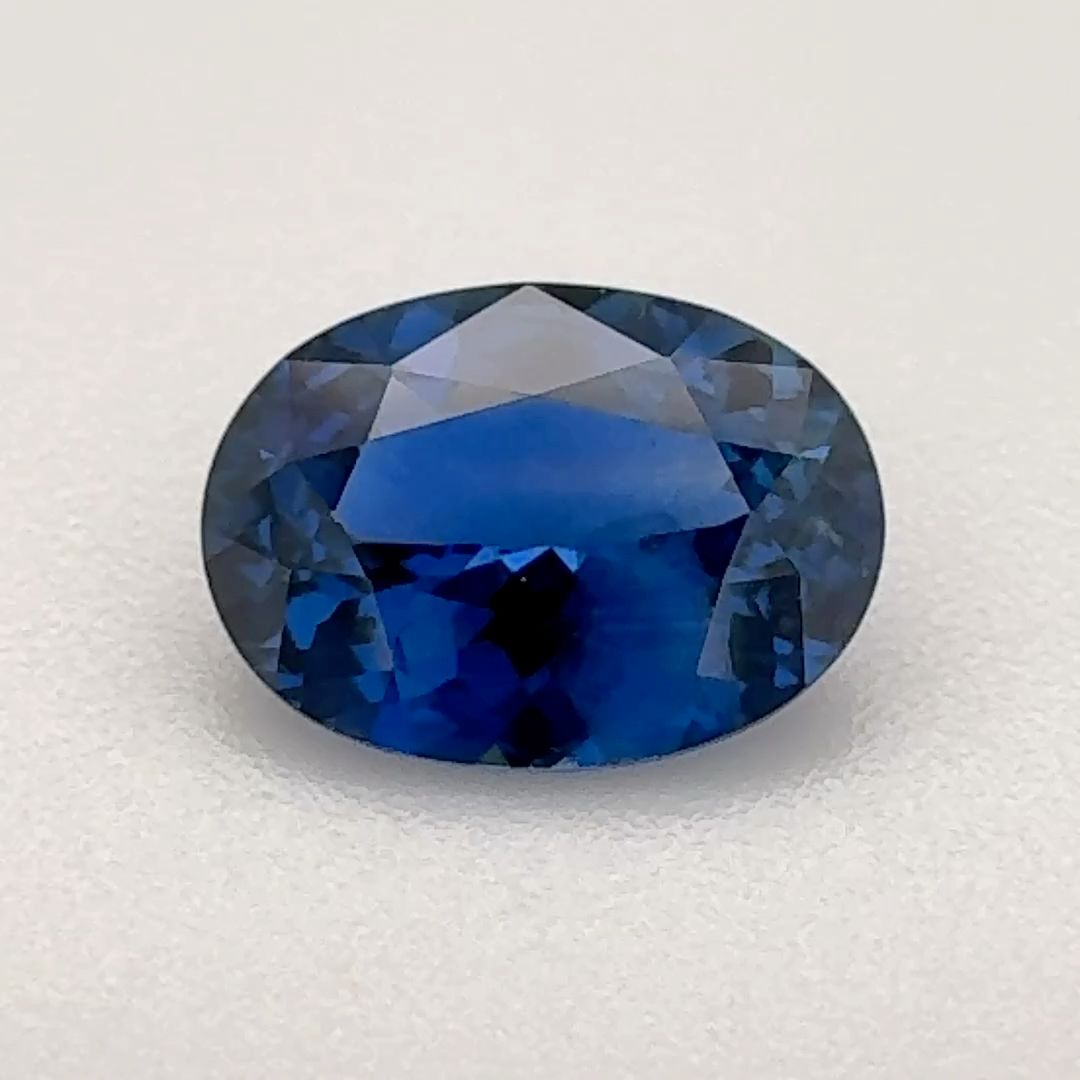 Szafir 1,11 ct, niebieski, szlif owalny