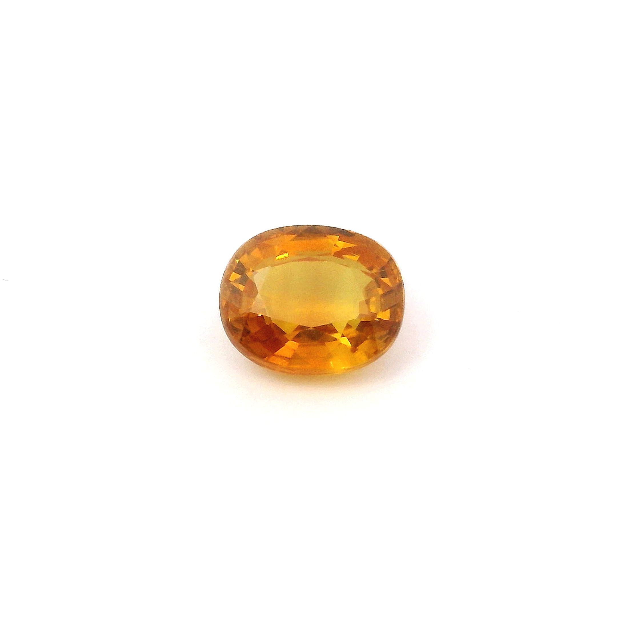 Szafir 2,67 ct, pomarańczowy, szlif owalny