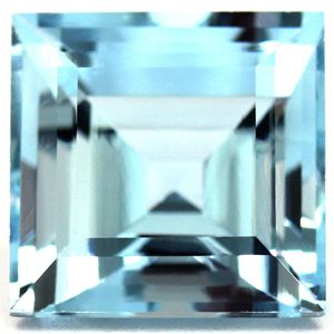 Akwamaryn 5,87 ct, niebieski, szlif kwadratowy