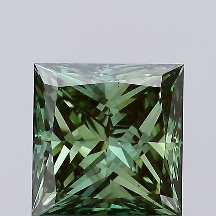 1.0 CT Fancy Vivid Green PRINCESS