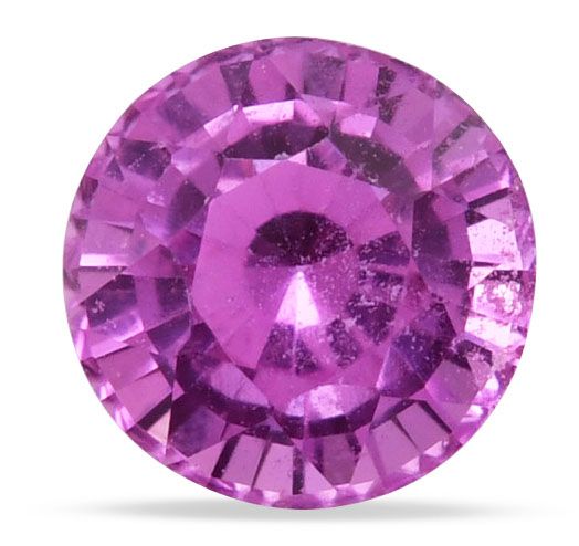 Szafir 1,25 ct, różowy, szlif okrągły