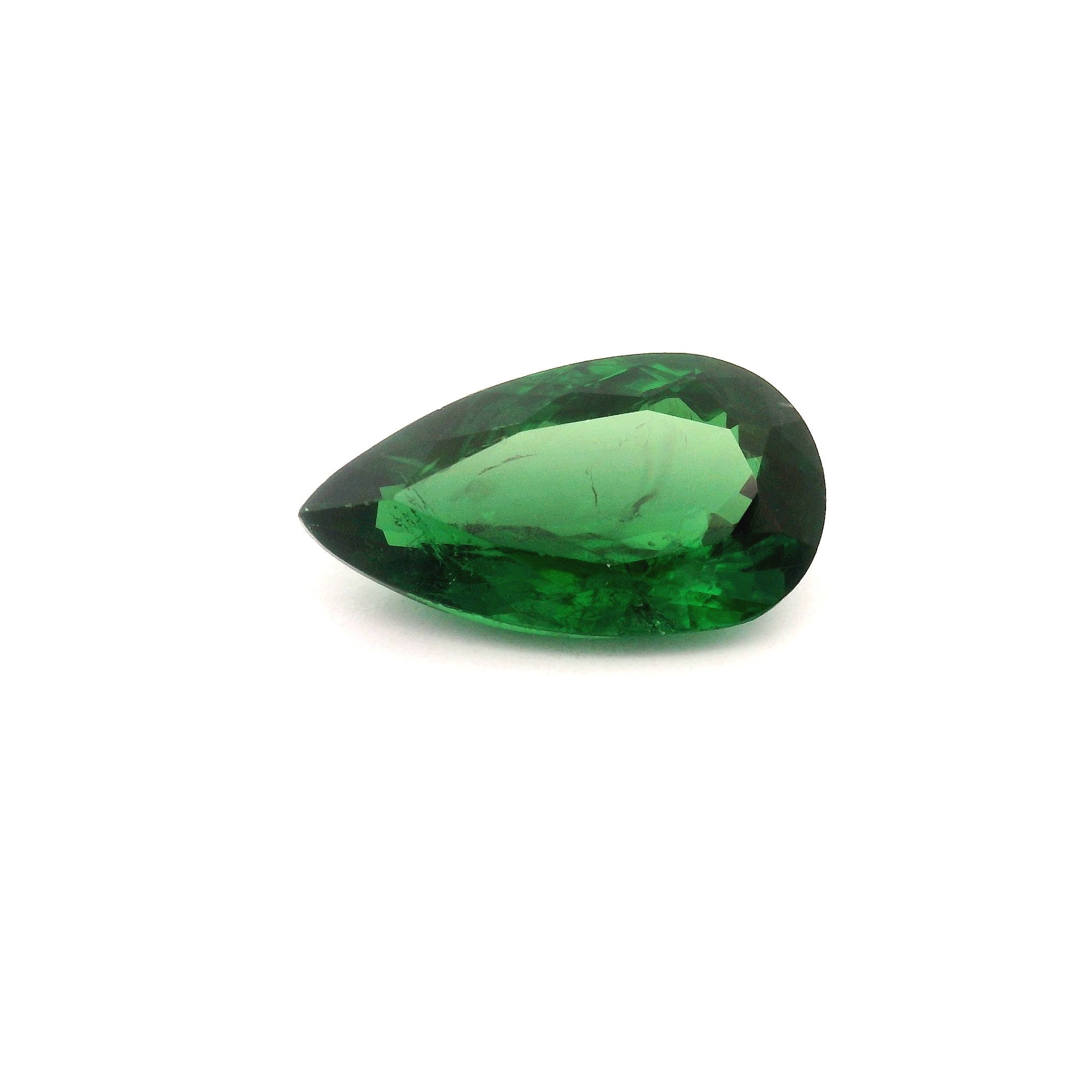 GARNET FACETED 2.47ct GREEN Deep green SI KENYA NONE