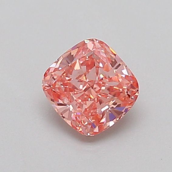 0.5 CT Fancy Orangey Pink CUSHION BRILLIANT