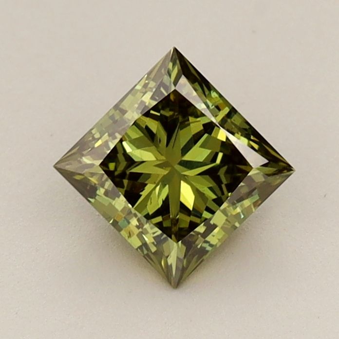 0.7 CT Fancy Vivid Green PRINCESS