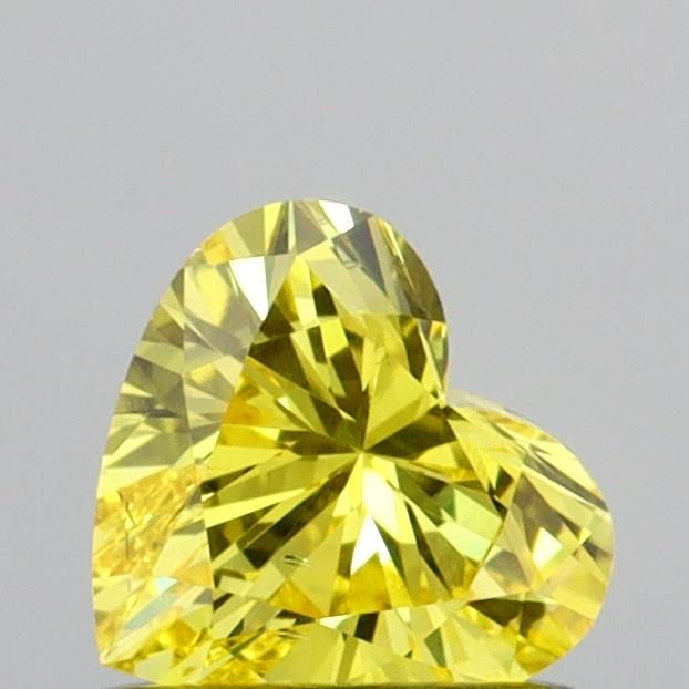 0.61 CT Fancy Vivid Yellow HEART