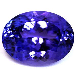 Tanzanit 7,79 ct, niebieski, szlif owalny