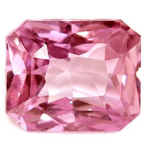 Szafir 1,14 ct, różowy, szlif szmaragdowy