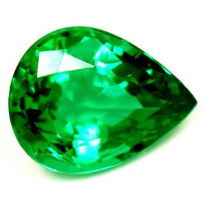 Szmaragd 1,46 ct, zielony, szlif gruszka
