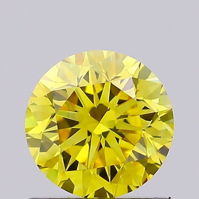0.76 CT Fancy Vivid Yellow ROUND