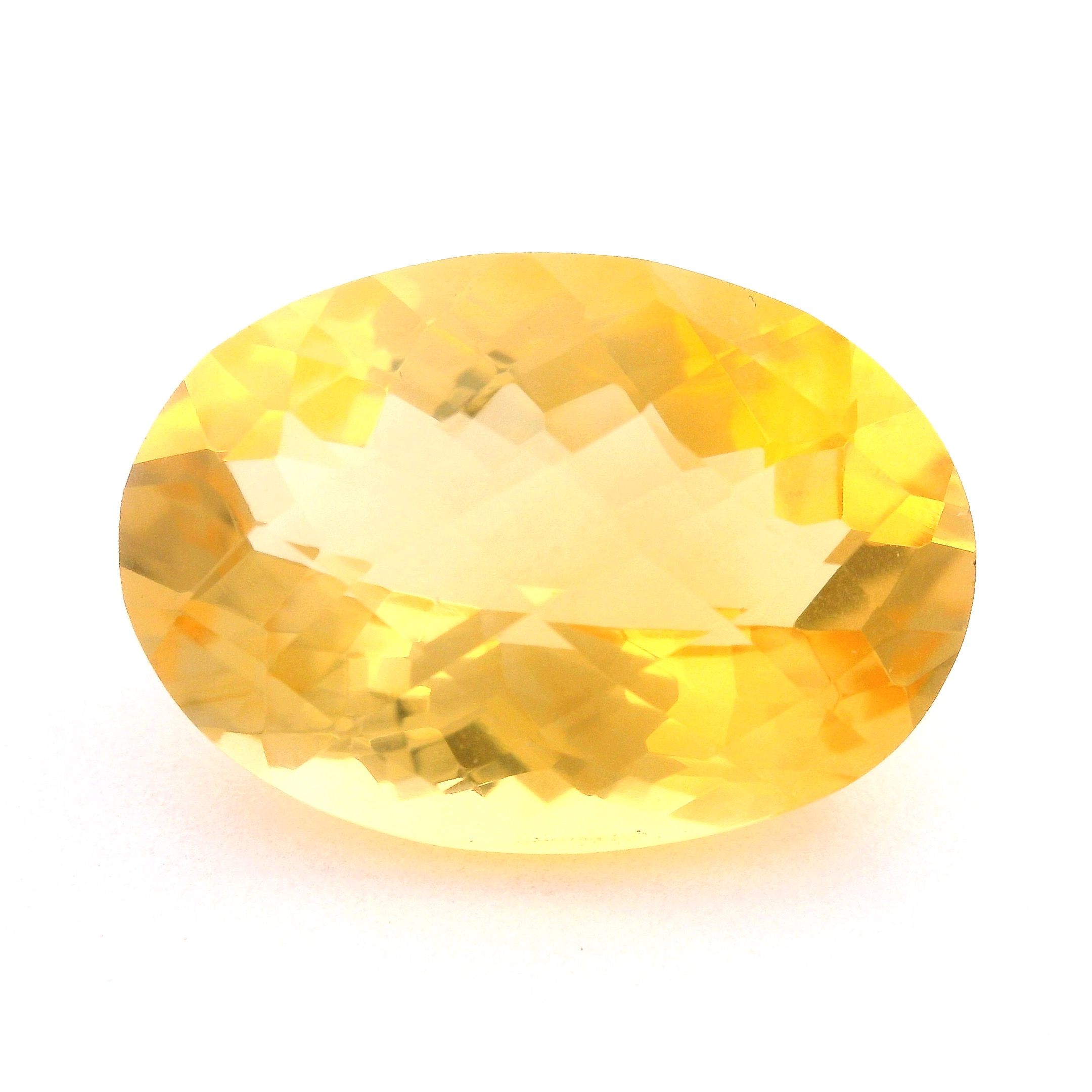 CITRINE FACETED 11.17ct YELLOW Medium Intense EC BRAZIL NONE