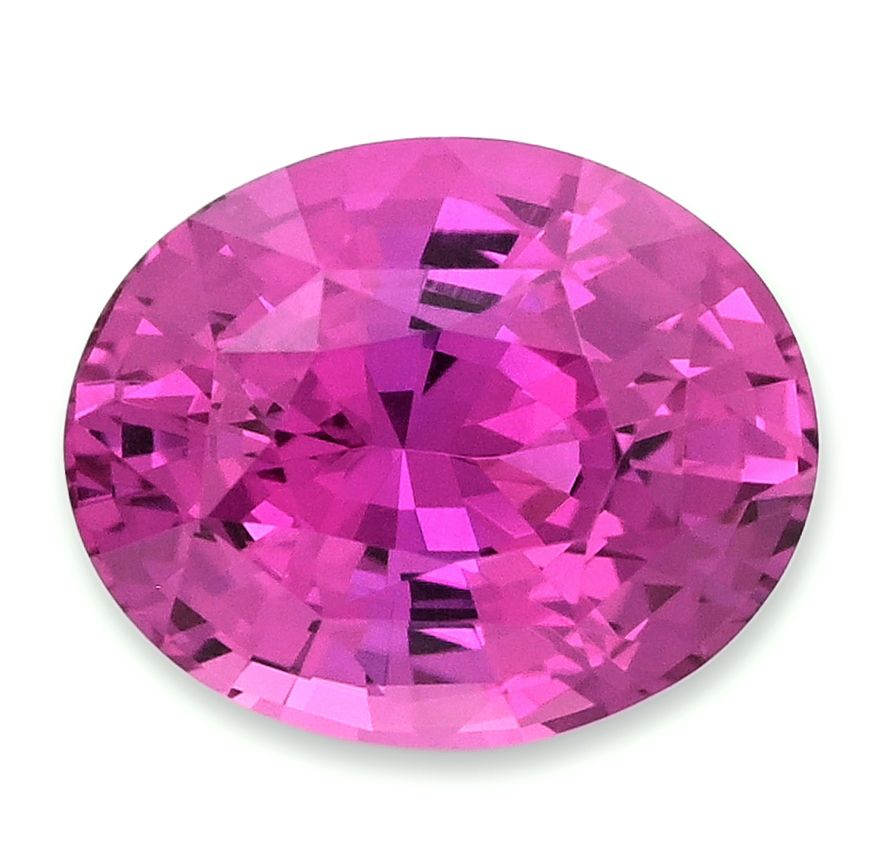 Szafir 2,16 ct, różowy, szlif owalny