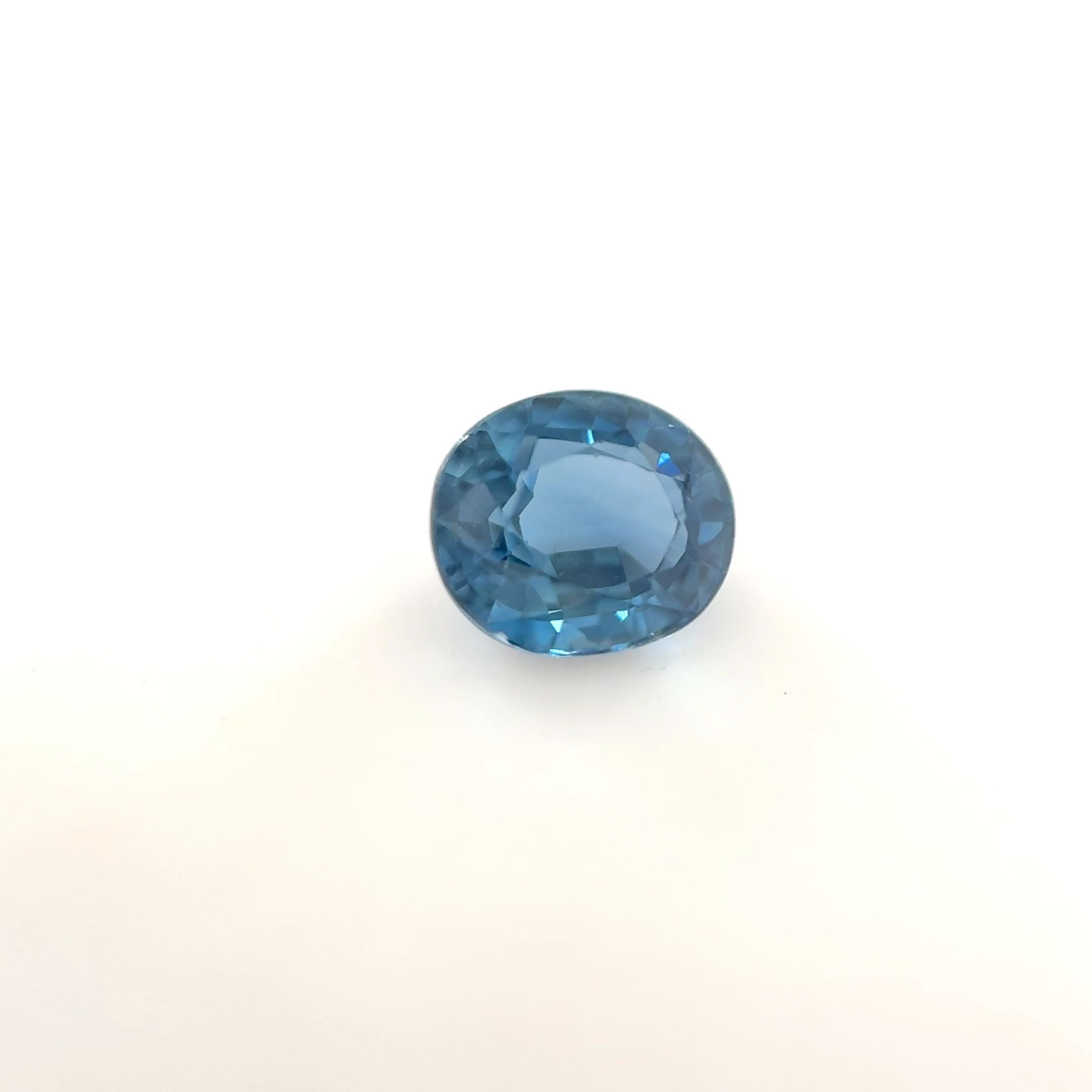 Szafir 1,07 ct, niebieski, szlif owalny