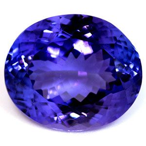 Tanzanit 6,79 ct, niebieski, szlif owalny