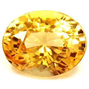 Szafir 1,53 ct, żółty, szlif owalny