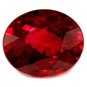 Rubin 2,22 ct, czerwony, szlif owalny