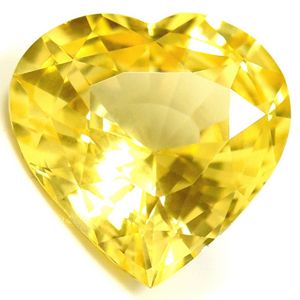 Szafir 2,70 ct, żółty, szlif serce