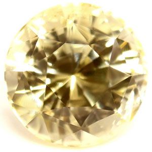 Szafir 1,19 ct, żółty, szlif okrągły