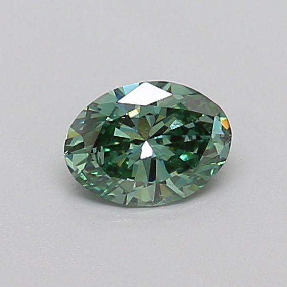0.32 CT Fancy Vivid Green OVAL