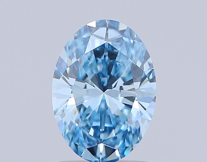 1.08 CT Fancy Vivid Blue OVAL