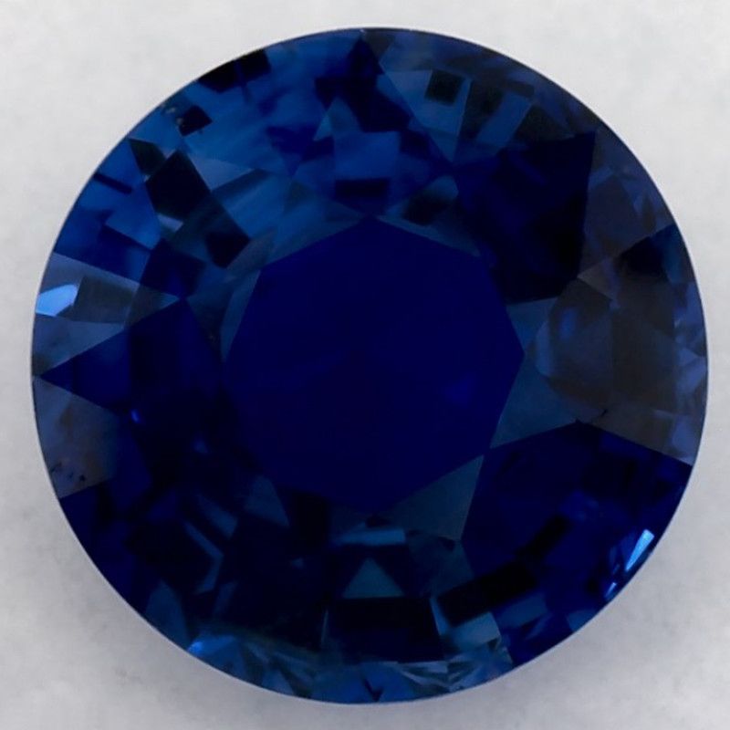 Szafir 1,37 ct, niebieski, szlif okrągły